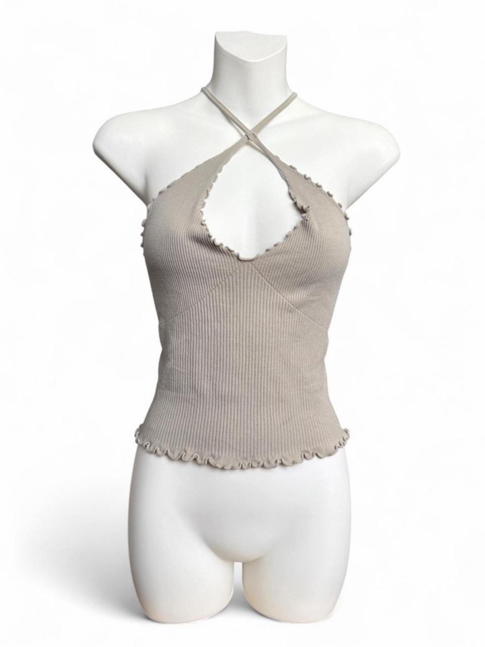 Free People Ribbed Halter Tank Top